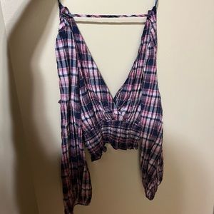 Zara Plaid Cropped Top